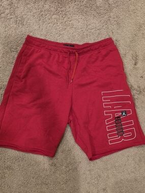 Jordan Men’s Red Athletic Graphic Fleece Shorts